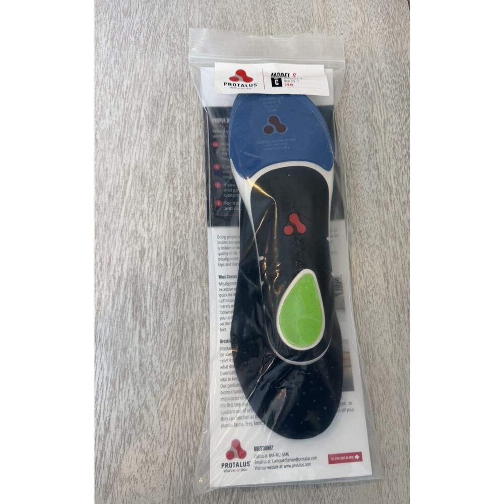 Protalus Model S Arch Support Orthotic Insoles Size W 6.5-8 M 5.5-7